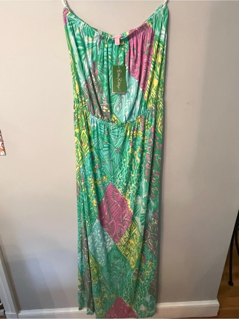 Lilly Pulitzer Strapless Maxi Dress-  Size L - Picture 2 of 12